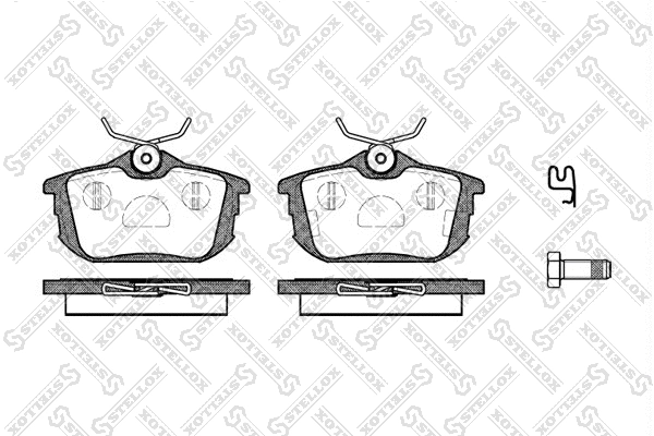 Kit de plaquettes de frein, frein à disque STELLOX 616 002B-SX