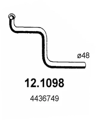 Tuyau d'échappement ASSO 12.1098