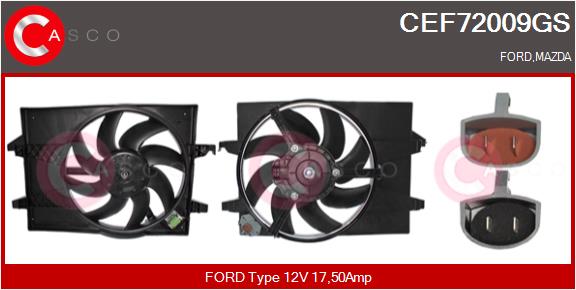 Moteur électrique, ventilateur pour radiateurs CASCO CEF72009GS