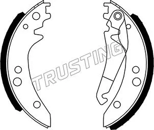Jeu de mâchoires de frein TRUSTING 052.125