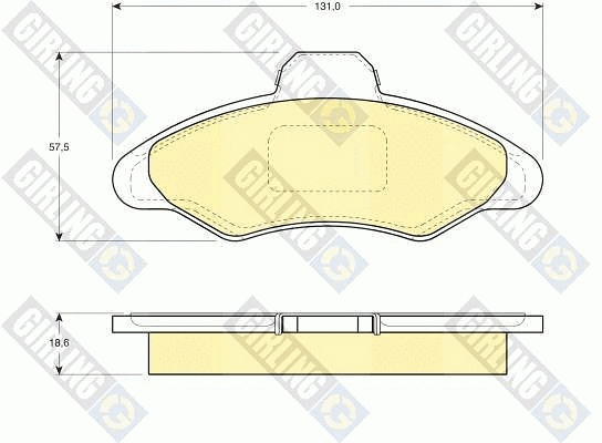 Kit de plaquettes de frein, frein à disque GIRLING 6108973