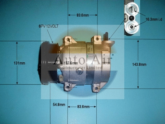 Compresseur, climatisation AUTO AIR GLOUCESTER 14-2206
