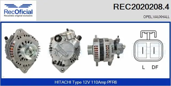 Alternateur RECOFICIAL REC2020208.4
