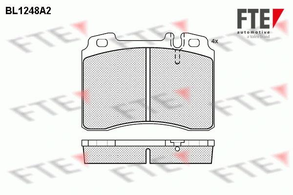 Kit de plaquettes de frein, frein à disque FTE 9010074