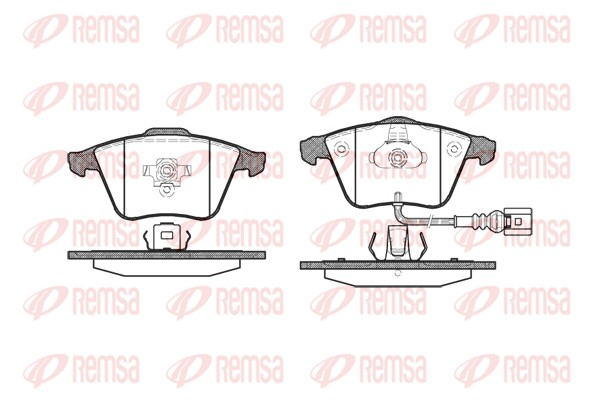 Kit de plaquettes de frein, frein à disque REMSA 0964.32