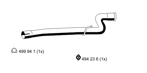 Tuyau d'échappement ERNST 331579