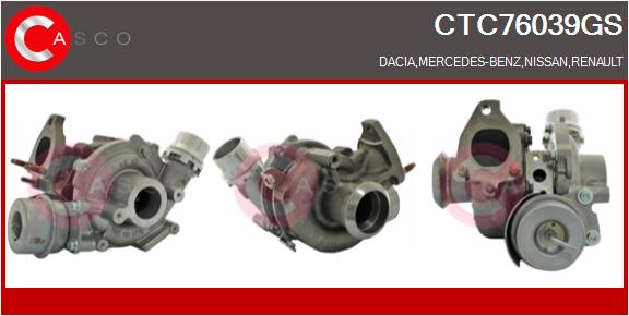 Turbocompresseur, suralimentation CASCO CTC76039GS