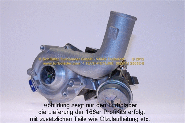 Turbocompresseur, suralimentation SCHLÜTTER TURBOLADER 166-06060