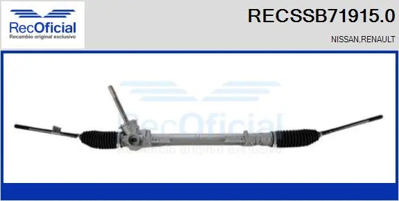 Crémaillère de direction RECOFICIAL RECSSB71915.0
