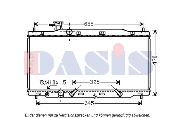 Radiateur, refroidissement du moteur AKS DASIS 010025N