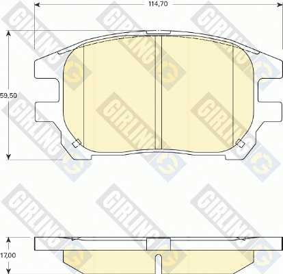 Kit de plaquettes de frein, frein à disque GIRLING 6133799