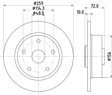 Disque de frein PAGID 52022