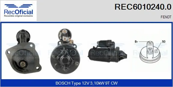 Démarreur RECOFICIAL REC6010240.0
