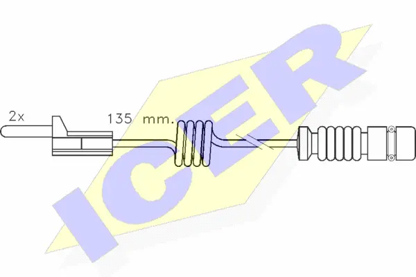 Contact d'avertissement, usure des plaquettes de frein ICER 610405 E C