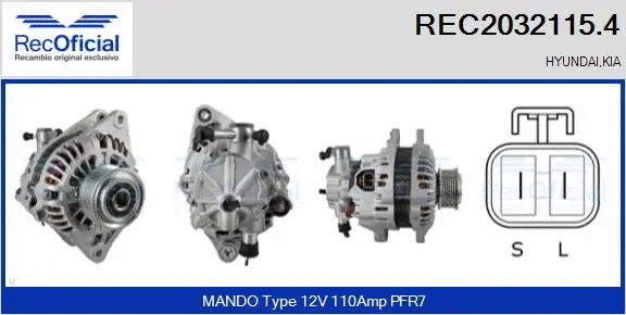 Alternateur RECOFICIAL REC2032115.4