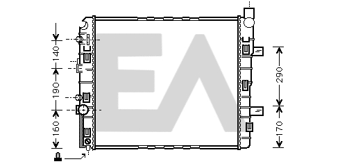 Radiateur, refroidissement du moteur EACLIMA 31R50163
