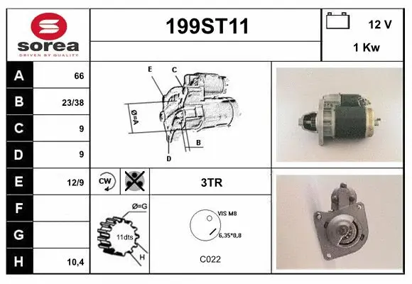 Démarreur STARTCAR 199ST11