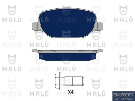 Kit de plaquettes de frein, frein à disque AKRON-MALÒ 1050280