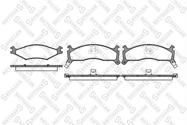 Kit de plaquettes de frein, frein à disque STELLOX 611 002-SX