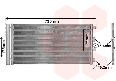Condenseur, climatisation VAN WEZEL 15005004