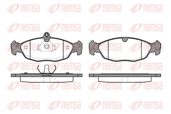 Kit de plaquettes de frein, frein à disque REMSA 0393.20