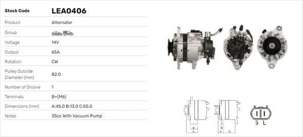 Alternateur LUSA LEA0406