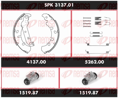 Kit de freins, freins à tambours REMSA SPK 3137.01