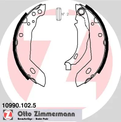 Jeu de mâchoires de frein ZIMMERMANN 10990.102.5