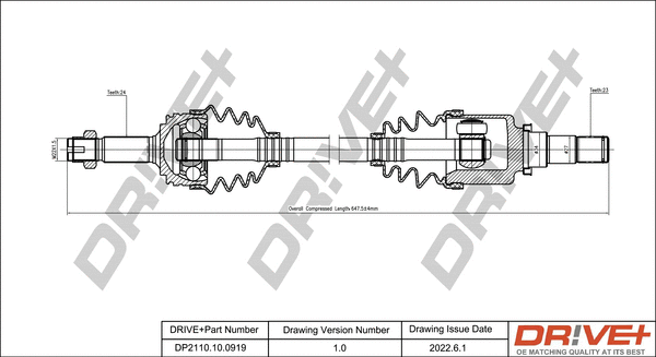 Arbre de transmission Dr!ve+ DP2110.10.0919