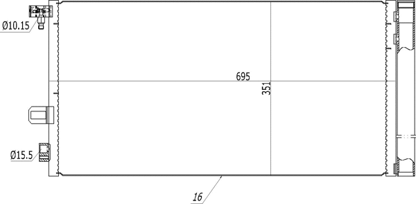 Condenseur, climatisation HART 614 504