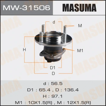 Kit de roulements de roue MASUMA MW-31506