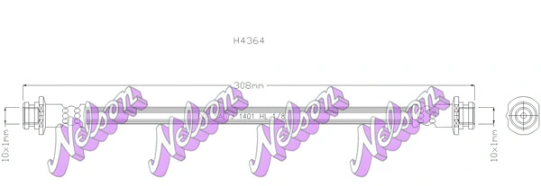 Flexible de frein KAWE H4364