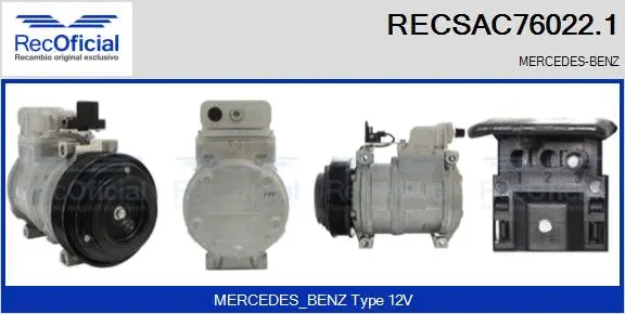 Compresseur, climatisation RECOFICIAL RECSAC76022.1