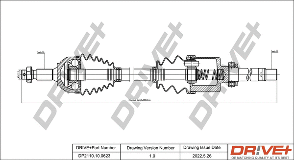Arbre de transmission Dr!ve+ DP2110.10.0623