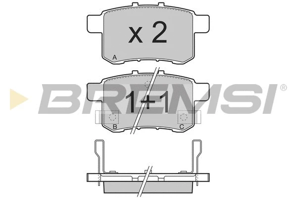 Kit de plaquettes de frein, frein à disque BREMSI BP3370