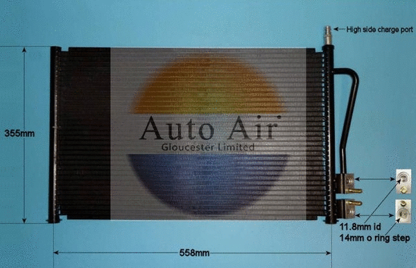 Condenseur, climatisation AUTO AIR GLOUCESTER 16-1125