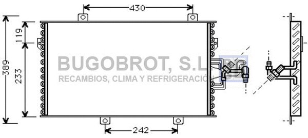 Condenseur, climatisation BUGOBROT 62-FT5153