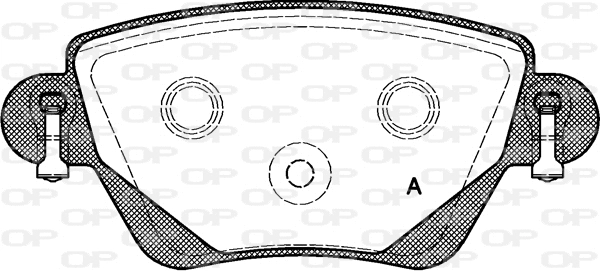 Kit de plaquettes de frein, frein à disque OPEN PARTS BPA0777.00