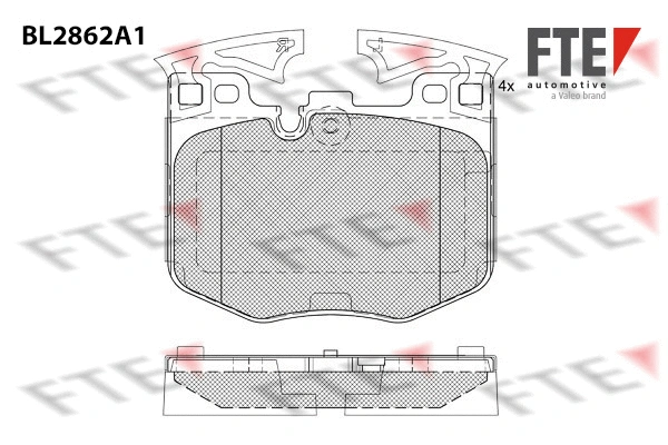 Kit de plaquettes de frein, frein à disque FTE 9011102