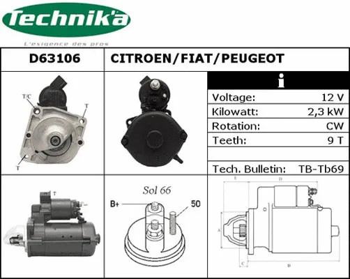 Démarreur Technika D63106