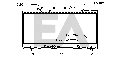 Radiateur, refroidissement du moteur EACLIMA 31R25040