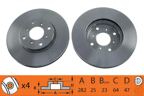Disque de frein SB BR28109T