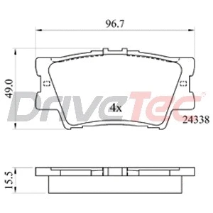 Kit de plaquettes de frein, frein à disque DriveTec DPAD2004