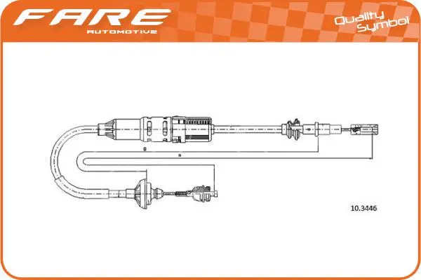 Tirette à câble, commande d'embrayage FARE-RCH 24848
