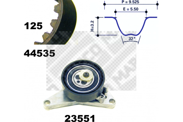 Kit de courroie crantée MAPCO 73535