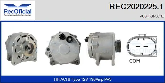 Alternateur RECOFICIAL REC2020225.1