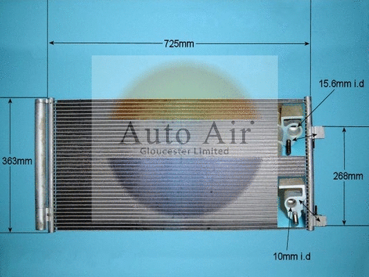 Condenseur, climatisation AUTO AIR GLOUCESTER 16-9936