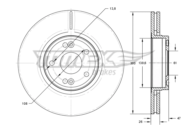Disque de frein TOMEX Brakes TX 72-12