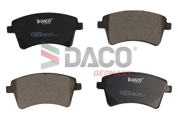 Kit de plaquettes de frein, frein à disque DACO Germany 323008