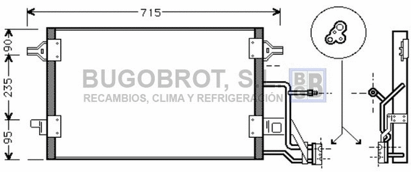 Condenseur, climatisation BUGOBROT 62-AI5173
